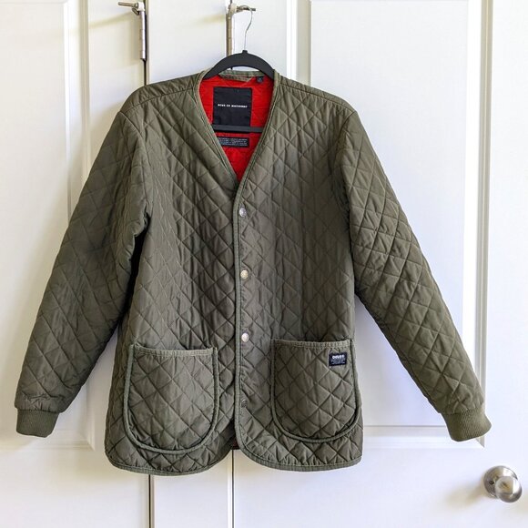 Deus Ex Machina Hodge Quilted Liner Jacket Men L Army Green